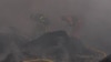 Ukraine -- Rescue workers fighting fire in Sumy region after a Russian strike, 15May2025 
